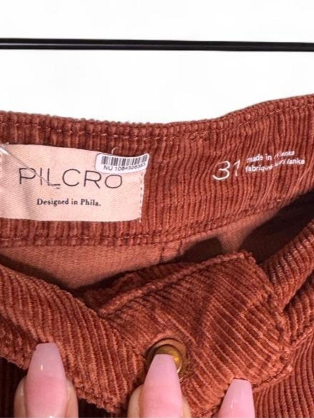 Pilcro - Rylan High Rise Corduroy Flare - Rust Brown - Picture 5 of 6